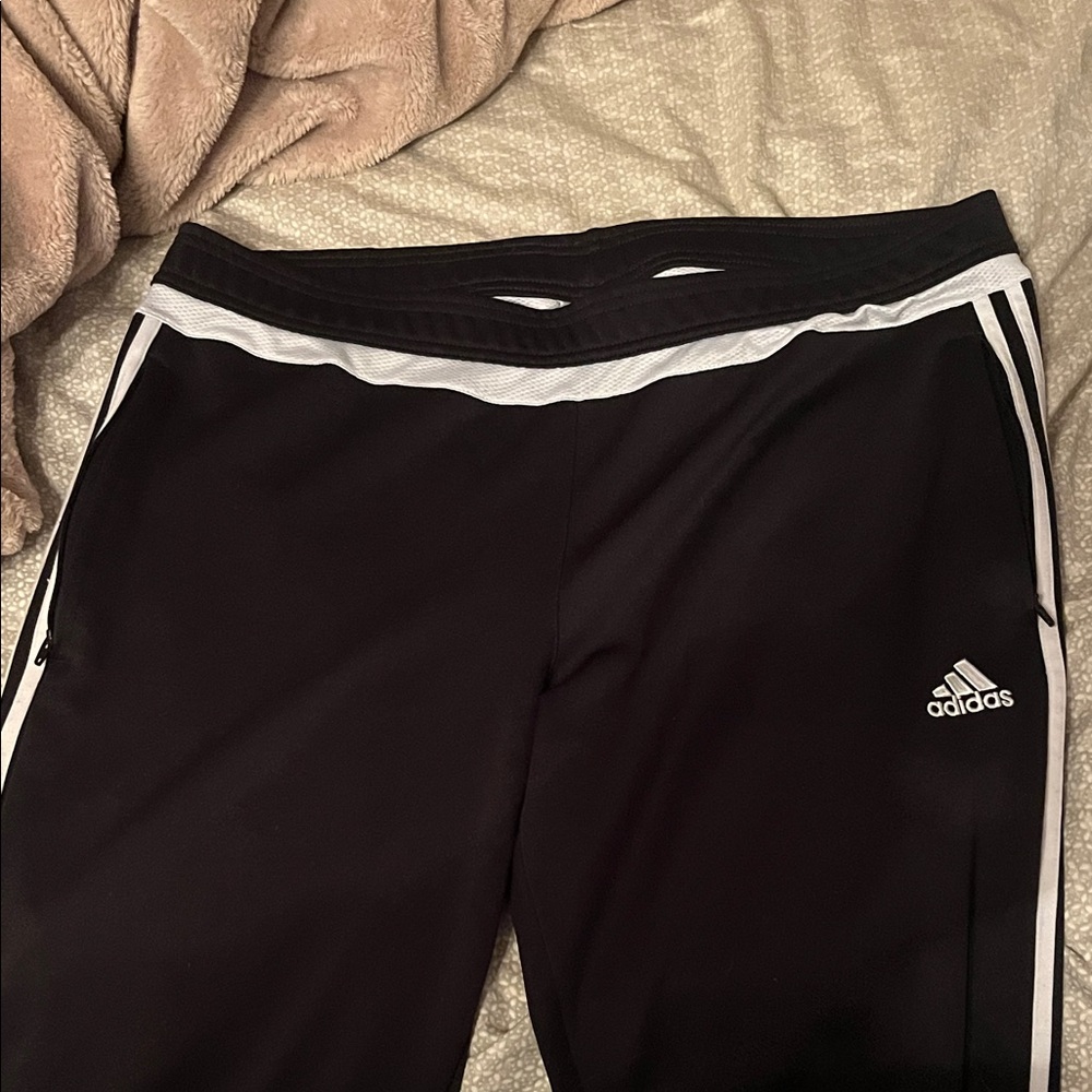 Adidas Black and White Joggers